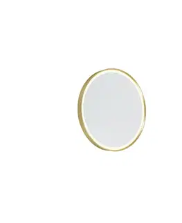 Osvetlenie do kúpeľne Zrkadlo do kúpeľne zlaté 50 cm vrátane LED 3-stupňové stmievateľné s dotykovým okrúhlym - Miral