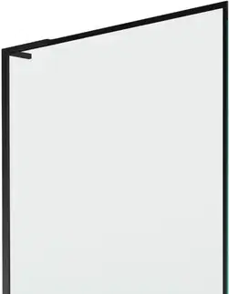 Sprchové dvere MEXEN/S - Next L vaňová zástena FIX 100 x 150, čierna vzor, čierna 895-100-000-03-70-70