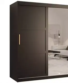 Šatníkové skrine Skriňa Amiro 2 150 čierny/čierny