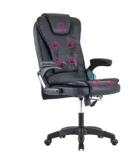 Kancelárske stoličky KONDELA Tyler New kancelárske kreslo s podrúčkami čierna