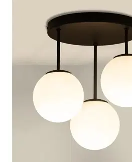 Svietidlá  Prisadený luster MOONLIGHT 3xE27/15W/230V čierny P-KD 2022+8020/3 BK