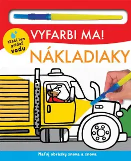 Leporelá, krabičky, puzzle knihy Vyfarbi ma! Nákladiaky - Kolektív autorov