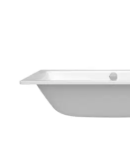 Vane Obdĺžniková vaňa SAT Feel 180x80 cm smaltovaná oceľ ľavá aj pravá SATVFEEL180DUO SATVFEEL180DUO