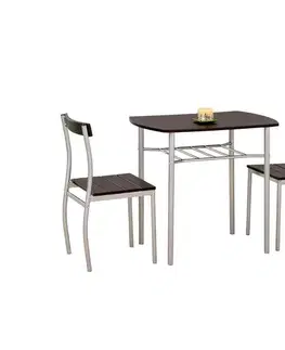 Záhradné stoličky a kreslá Halmar Balkónová zostava LANCE 82x50 cm kov/wenge V-CH-LANCE-ZESTAW-WENGE