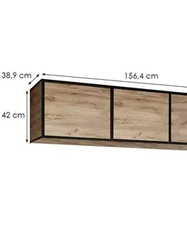Nadstavce na skrine Nadstavec Eden 3d Zlatý Craft dub