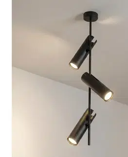Svietidlá BRILAGI - Luster na tyči BRANCH 3xGU10/30W/230V čierna WO-N10-03-BLK-OEM