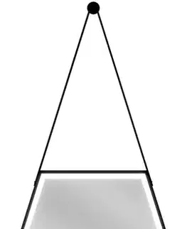 Kúpeľňové zrkadlá MEXEN - Orlá zrkadlo s osvetlením 60 x 80, LED 6000K, čierny rám 9815-060-080-611-70