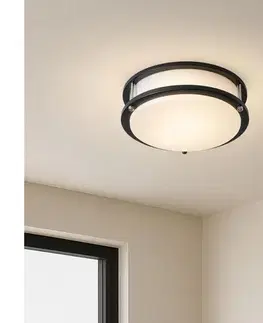 Svietidlá BRILAGI - Stropné svietidlo ELARO 2xE27/40W/230V pr. 26 cm čierne BRI871