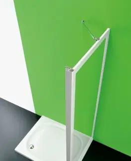 Sprchové dvere FORTE - Sprchová zástena ANTA FISSA MA - Farba rámu zásteny - Plast biely, Rozmer A - 80, Smer zatváranie - Univerzálny Ľavé / Pravé, Výplň - Polystyrol 2,2 mm (acrilico), Výška - 185 BSAFI80MAP