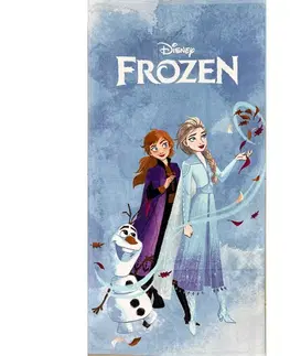 Osušky pre bábätká Detská osuška FROZEN fialová 70X140cm Setino Tiahome