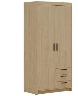 Šatníkové skrine Skriňa Elena 2D 3S dub olejovaný
