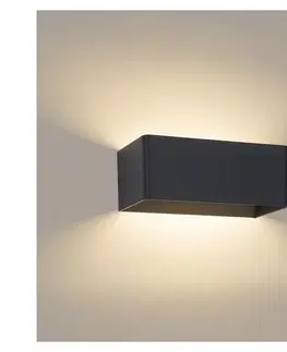 LED osvetlenie BRILAGI - LED vonkajšie nástenné svietidlo DONNANI LED/7W/230V 20 cm čierne IP44 BRI759