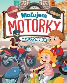 Nalepovačky, vystrihovačky, skladačky Maľujem motorky - maľovanka