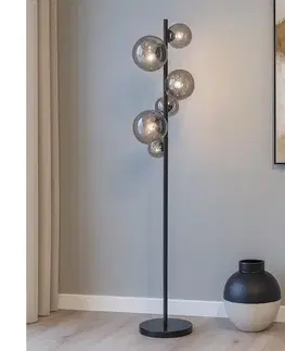 Lampy ONLI - Stojacia lampa PALOMA 7xG9/10W/230V čierna/dymová 5084/PTN
