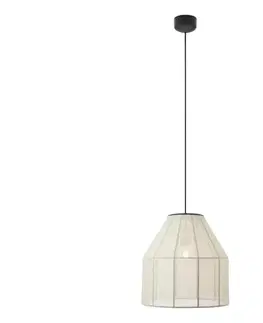 Svietidlá Markslöjd 108956 - Závesný luster AIKO 1xE27/60W/230V pr. 37 cm krémová/čierna 108956