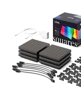 Svietidlá Twinkly TWQ064STW-07-BEU - SADA 6xLED RGB Panel SQUARES 64xLED 16x16 cm Wi-Fi TWQ064STW-07-BEU