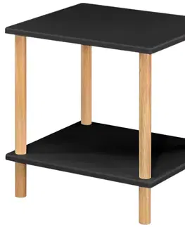 Konferenčné stolíky s úložným priestorom Konferenčný Stolík Gc7404 40x40x45 Čierna/Prírodná