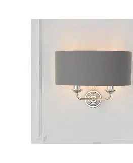 Svietidlá Endon 94406 - Nástenné svietidlo HIGHCLERE 2xE14/40W/230V tmavošedá/lesklý chróm 94406