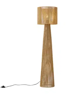 Stojace lampy Japandi stojaca lampa prírodná s tienidlom - Dart