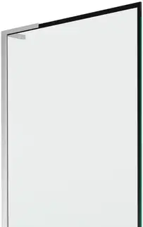 Sprchové dvere MEXEN/S - Next L vaňová zástena FIX 80 x 150, čierna vzor, chróm 895-080-000-03-70-01