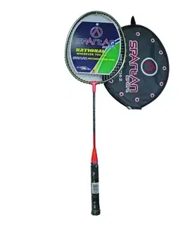 Badmintonové rakety Badmintonová raketa SPARTAN DROP SHOT červeno-bronzová