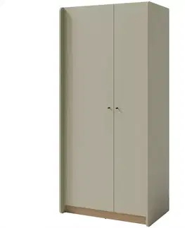 Šatníkové skrine Skriňa Alessio AE3 2D Eukalyptus V/Dub Baltic