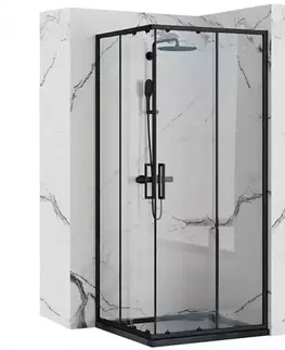 Sprchové kúty 90x90 Sprchový kút Punto Rea K4801 90x90x190 black