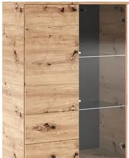 Nábytok ArtAdrk Vitrína EVI 02 | s LED osvetlením