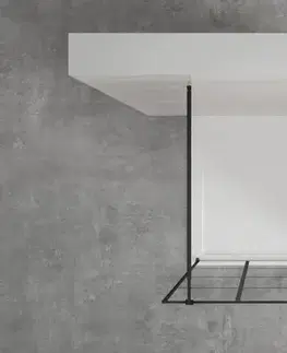 Sprchovacie kúty INVENA - Walk-in II 90x200cm, geometrická 8mm shiny-glass, čierna AK-32-197-S