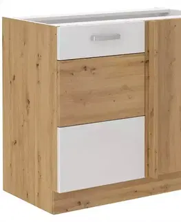 Kuchynské skrinky stojace Skrinka do kuchyne ARTISAN biela lesklá 90ND 1F BB