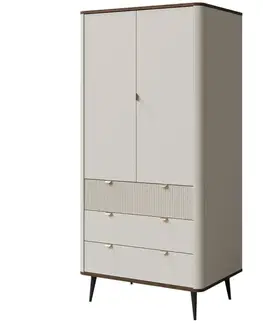 Šatníkové skrine Skriňa Marly 1 Kašmír/orech