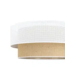 Svietidlá  Stropné svietidlo BORHO 1xE27/60W/230V Ø 40 cm biela/juta 0250
