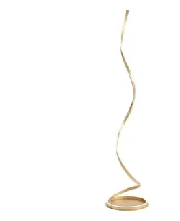 Lampy Redo 01-4282 - LED Stmievateľná stojacia lampa SCROLL LED/30W/230V zlatá 01-4282