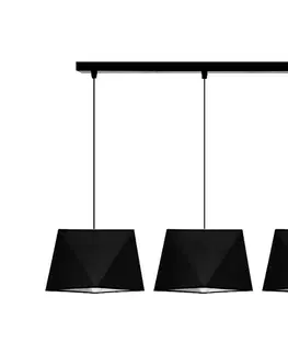 Svietidlá  Luster na lanku DIAMENT 3xE27/60W/230V čierna 0309