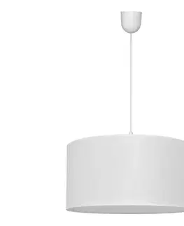 Svietidlá  Luster na lanku ALBA 1xE27/15W/230V pr. 40 cm biela W-4020/1 WT+SCW-P WT