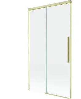 Sprchové dvere MEXEN/S - Rox vaňová zástena 2-krídlová posuvná 100 x 150, transparent, zlatá kartáčovaná 8C9-100-001-55-00