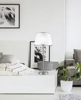 Stolové lampy Saténová kancelárska stolová lampa 40W E14 Ibis