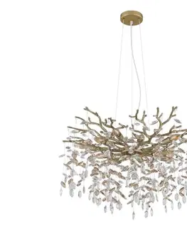 Svietidlá Globo 64138H2G - Závesný luster QUEENA na lanku 10xE14/40W/230V zlatý 64138H2G