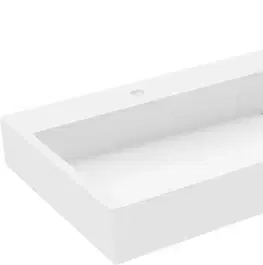 Umývadlá MEXEN - Ava umývadlo na dosku liaty mramor 2/O 120 x 46, biela 23011202
