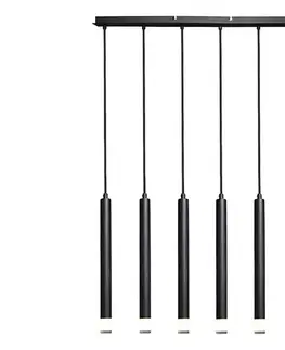 Svietidlá Rabalux 72362 - Luster na lanku RAMIRA 6xG9/5W/230V čierna 72362
