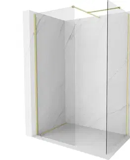 Sprchové dvere MEXEN/S - Kyoto-X Sprchová zástena WALK-IN 120 x 120, transparent 10 mm, zlato kefovaná 800-120-202-55-00-120-X