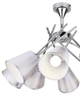 Stropná svetla Chrómová stropná lampa, nastaviteľná, 8 Vox