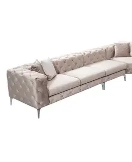 Sedacie súpravy Rohová sedacia súprava / Rohová pohovka Como Corner Right - Beige
