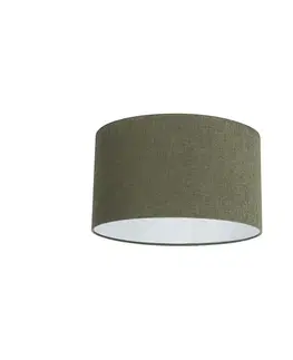 Tienidlo na lampu Látkové tienidlo tmavozelené 35/35/20