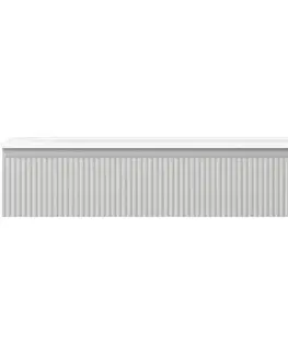 Kúpeľňový nábytok MEXEN/S - Rivel kúpeľňová skrinka 120 cm s umývadlom Vela, 1 šuplík, reliéf, šedá mat/biela mat 91A20-12023-1-BF62-W23M01