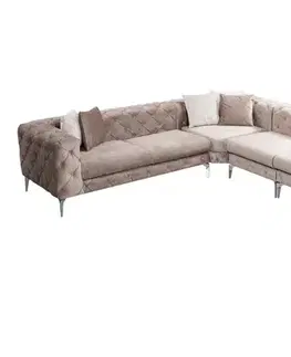 Sedacie súpravy Rohová sedacia súprava / Rohová pohovka Como Corner Left - Beige