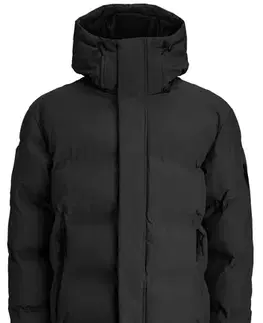 Bundy JACK AND JONES Jack & Jones Fushion Long Puffer Jacket Black Veľkosť: L