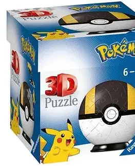 Limitovaná edícia Ravensburger Puzzle-Ball Pokémon: Poké Ball žlto-čierny 54 Ravensburger