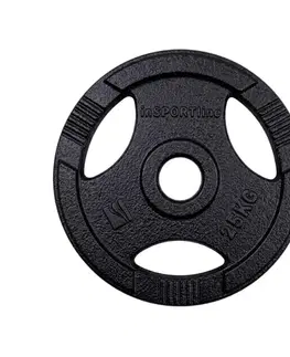 Závažia k činkám Liatinový olympijský kotúč inSPORTline Hamerton Black 25 kg 50 mm