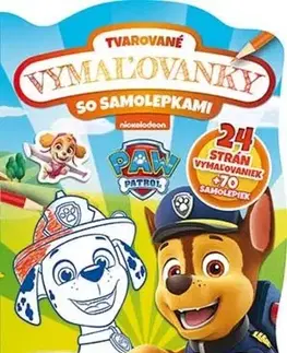 Nalepovačky, vystrihovačky, skladačky Tvarované vymaľovanky: Labková patrola